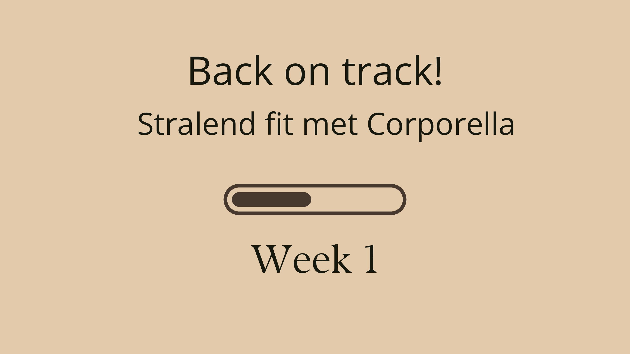 Back on Track: Stralend fit met Corporella-week1