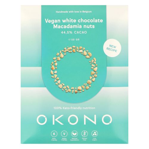 Okono Vegan witte chocolade- Macadamia noten